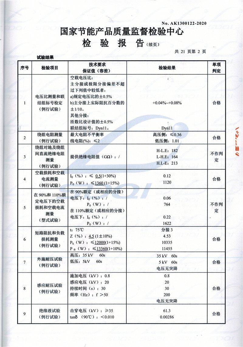 高低压试验报告-S11-1250扎鲁特扎鲁特扎鲁特油浸式变压器-2.jpg